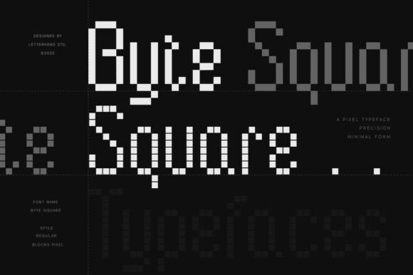Byte Square: A Minimalist Pixel Typeface for Modern Digital Design