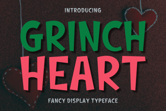 Grinch Heart: A Playful Font for Festive Designs