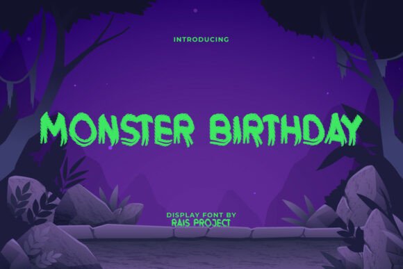 Monster Birthday: A Bold Display Font for Dark, Energetic Designs