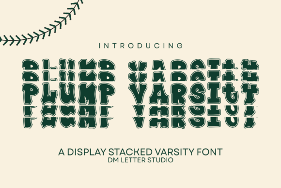 Plump Varsity Stacked Font: Merging Tradition with Modern Design for Impactful Visual Branding