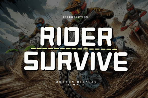 Rider Survive: A Modern Display Font for High-Tech Design Projects