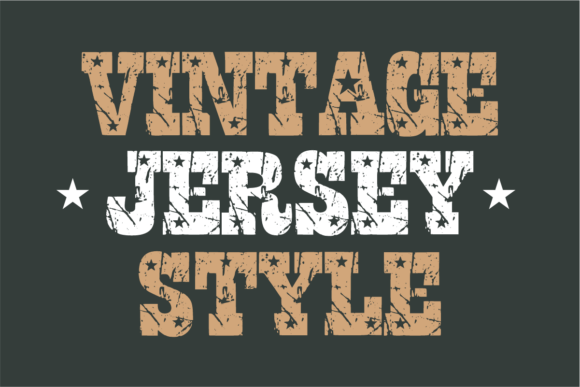 Vintage Jersey Style: A Bold Typeface for Timeless Design