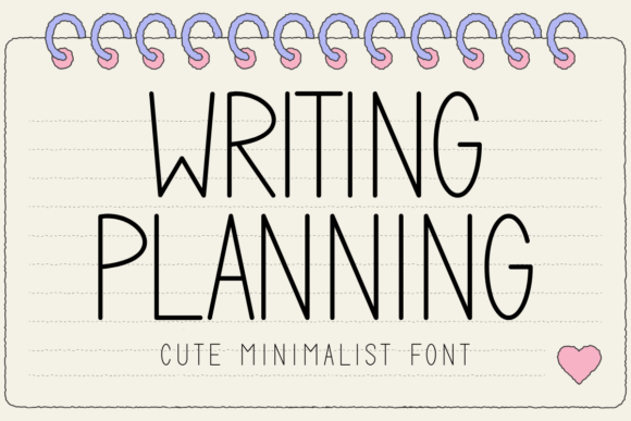 Writing Planning: Minimalist Font for Creative Projects